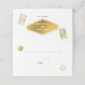 ラスベガスカジノデスティネーションウェディング金ゴールド プレイスカード (外部開封)
