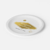 ラスベガスカジノデスティネーションウェディング金ゴールド ペーパープレート (アングル)