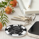 ラスベガスカジノトランプのポーカーチップ結婚式の引き出物 キーホルダー (正面右)