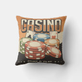 ラスベガスカジノトランプのポーカーチップ クッション (裏面)