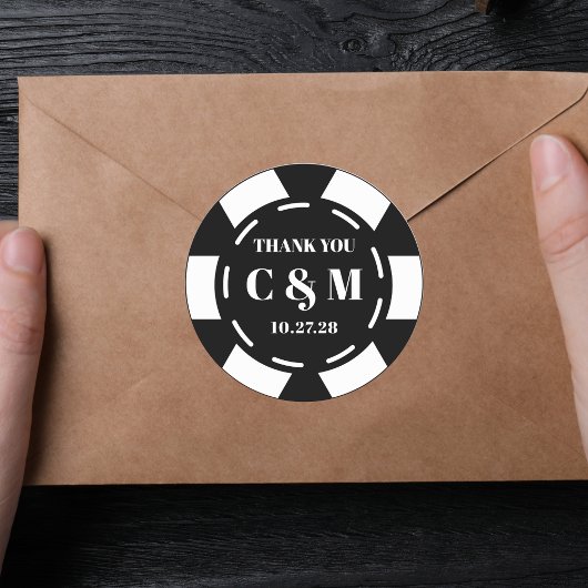 ラスベガスカジノトランプのポーカーチッ結婚プズサンキュー ラウンドシール