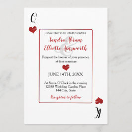 ラスベガスカジノトランプ赤いハートズ 招待状