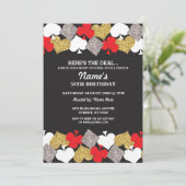 ラスベガスカジノナイトバースデーパーティーの招待 招待状 (スタンド正面)