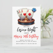 ラスベガスカジノナイトバースデーパーティーの招待 招待状 (スタンド正面)