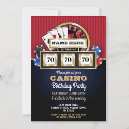 ラスベガスカジノナイトバースデーパーティー招待状 招待状