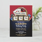 ラスベガスカジノナイトバースデーパーティー招待状 招待状 (スタンド正面)