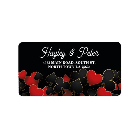 ラスベガスカジノナイトパーティー住所 シールシール ラベル (正面)