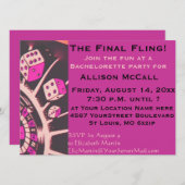 ラスベガスカジノバチェロレッテ 招待状 (正面/裏面)