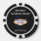 ラスベガスカジノバースデーパーティーバケーショントリップ ポーカーチップ (正面)