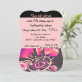 ラスベガスカジノバースデーパーティーピンクとブラック 招待状 (スタンド正面)