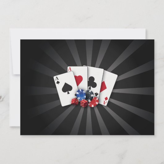 ラスベガスカジノフォト誕生日招待状パーティー 招待状 (裏面)