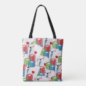 ラスベガスカジノブラックジャックカードとチップ トートバッグ (裏面)