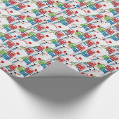 ラスベガスカジノブラックジャックカードとチップ ラッピングペーパー (角)