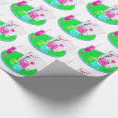 ラスベガスカジノブラックジャックテーブルカードトランプのポーカーチップ ラッピングペーパー (角)