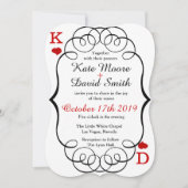 ラスベガスカジノモダンシックなフォトウェディングイベント 招待状 (正面)