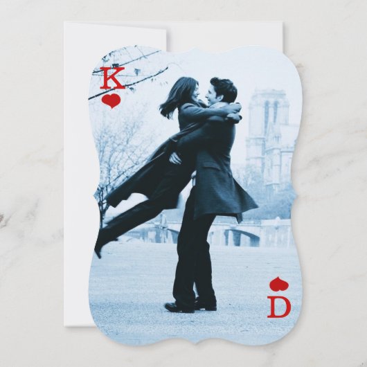 ラスベガスカジノモダンシックなフォトウェディングイベント 招待状 (裏面)