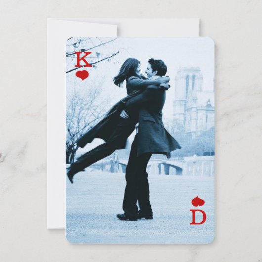 ラスベガスカジノモダンシックな写真が日付を保存 セーブザデート (裏面)