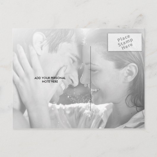 ラスベガスカジノモダンシックな写真が日付を保存 案内ポストカード (裏面)