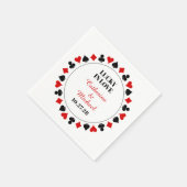 ラスベガスカジノラッキーインラブ結婚ズ スタンダードカクテルナプキン (角)