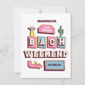 ラスベガスカジノ独身最後の夜のパーティー 招待状 (正面)