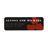 ラスベガスカジノ結婚式招待状差出人住所 ラベル (正面)