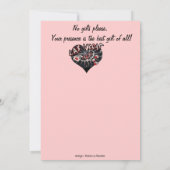 ラスベガスカジノ誕生日パーティーピンクブラック 招待状 (裏面)