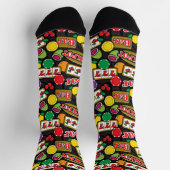 ラスベガスカジノ賭博とトランプのポーカーパターン ソックス (上部)