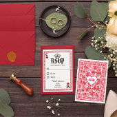 ラスベガスカジノ遊のカードウェディングRSVP 出欠カード