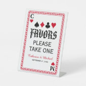 ラスベガスカジノ遊のカード結婚式の引き出物 台座サイン (正面)