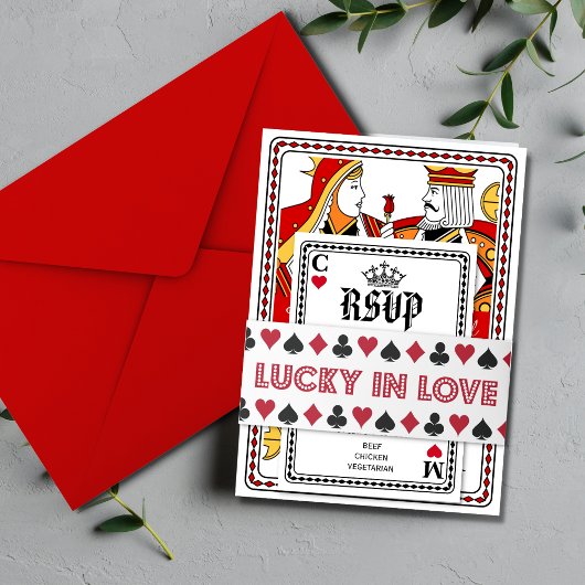 ラスベガスカジノ遊トランプのポーカーのカー結婚ド 招待状ベリーバンド