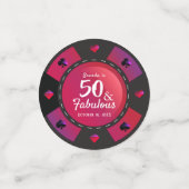 ラスベガスカジノ50と素晴らしい誕生日パーティー コンフェッティ (スモール正面)