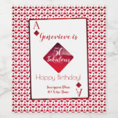 ラスベガスカジノ50アンドファブラス誕生日 ワインラベル (シングルラベル)