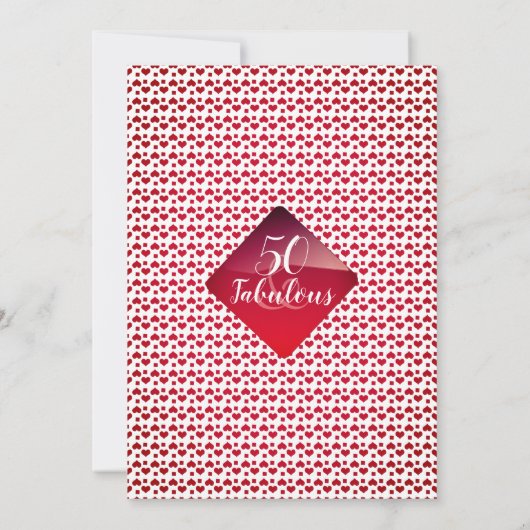 ラスベガスカジノ50アンドファブラス誕生日 招待状 (裏面)