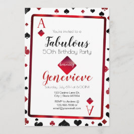ラスベガスカジノ50アンドファブラス誕生日 招待状