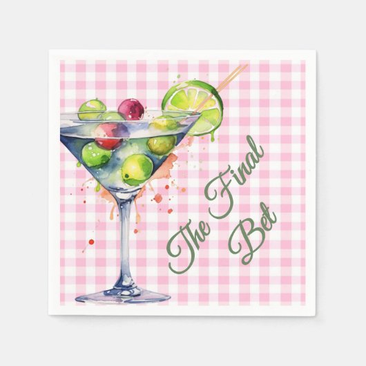 ラスベガスカスタムバチェロレッテ紙ナプキン スタンダードカクテルナプキン (正面)