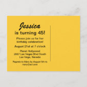 ラスベガスカスタム招待状 インビテーションポストカード (裏面)