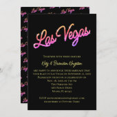 ラスベガスカラフルスパークルスポスト結婚ズ 招待状 (正面/裏面)