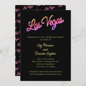 ラスベガスカラフルスパークルスリハーサルディナー 招待状 (正面/裏面)