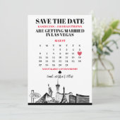 ラスベガスカレンダー日付の保存 招待状 (スタンド正面)