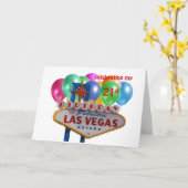 ラスベガスカードの私の第21誕生日を祝うこと カード (黄色い花)