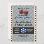 ラスベガスカ結婚ジノカップルシャワー婚約 招待状 (正面)