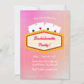 ラスベガスガーリーピンクバチェロレッテ週末 招待状 (正面)