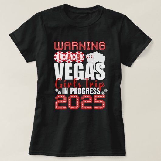 ラスベガスガールズトリップ進行中2025 Las Vegas Va Tシャツ (デザイン正面)