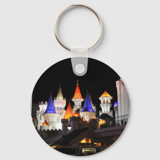 ラスベガスキャッスルホテルゲーミングベガスシカラフルティ キーホルダー (正面)