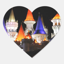 ラスベガスキャッスルホテルゲーミングベガスシカラフルティ ハートシール