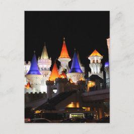 ラスベガスキャッスルホテルゲーミングベガスシカラフルティ ポストカード