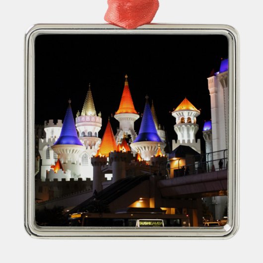 ラスベガスキャッスルホテルゲーミングベガスシカラフルティ メタルオーナメント (正面)