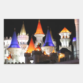 ラスベガスキャッスルホテルゲーミングベガスシカラフルティ 長方形シール