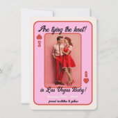 ラスベガスキングクイーンハート日付写真を保存 招待状 (裏面)