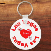 ラスベガスキーチェーンのハート キーホルダー (正面)